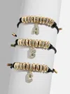 Baublebar Natisha Initial Pull-tie Bracelet In Gold