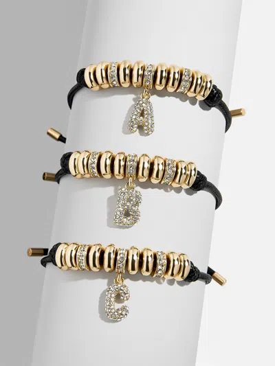 Baublebar Natisha Initial Pull-tie Bracelet In Gold