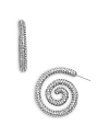 Baublebar Nicole Pave Spiral Drop Earrings In Silver