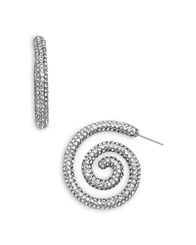 Baublebar Nicole Pave Spiral Drop Earrings In Silver