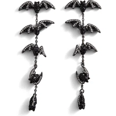 Baublebar Night Flight Bat Linear Drop Earrings In Black