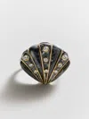 Baublebar Nikki Shell Statement Ring In Black