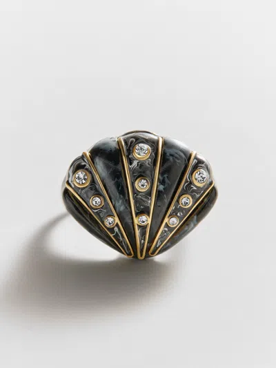 Baublebar Nikki Shell Statement Ring In Black