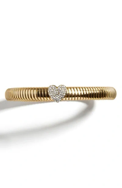 Baublebar Noah Initial Coil Bracelet In Clear