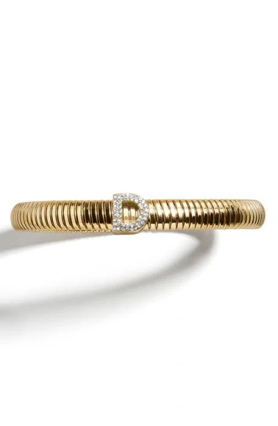 Baublebar Noah Initial Coil Bracelet In Gold