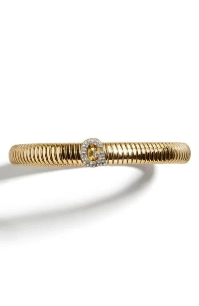 Baublebar Noah Initial Coil Bracelet In Clear G