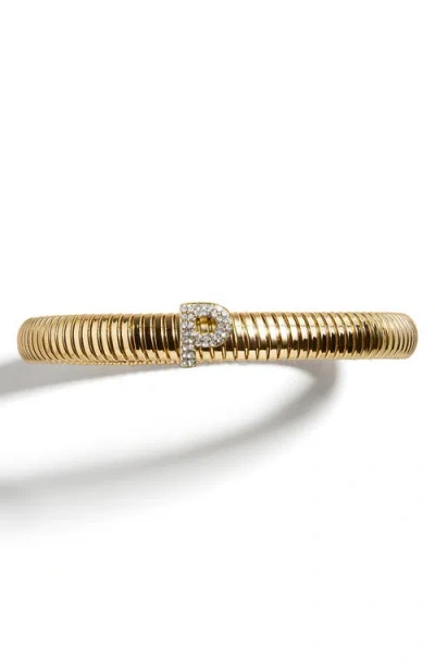 Baublebar Noah Initial Coil Bracelet In Clear P