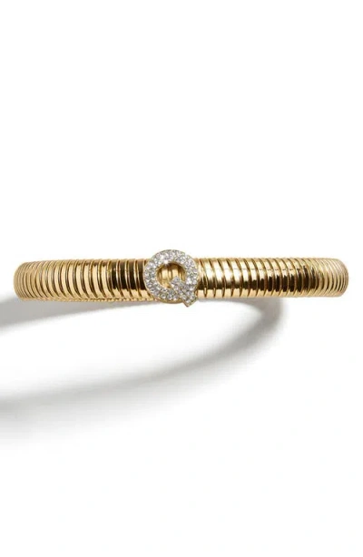 Baublebar Noah Initial Coil Bracelet In Clear Q