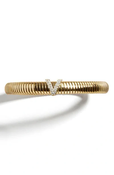 Baublebar Noah Initial Coil Bracelet In Clear V