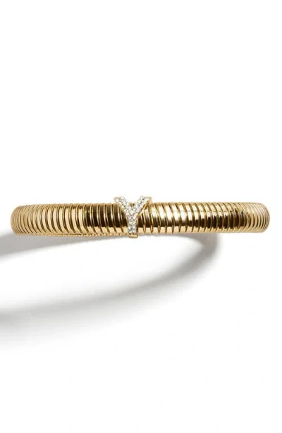 Baublebar Noah Initial Coil Bracelet In Clear Y