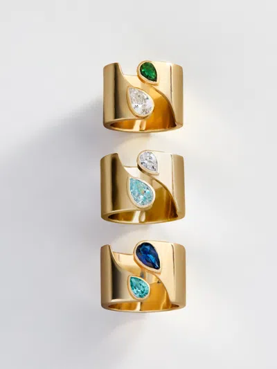 Baublebar Open Band Custom Birthstone Ring In Gold