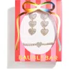 Baublebar Open Heart Earrings & Bracelet Gift Set In Gold
