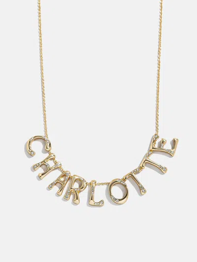 Baublebar Organic Letter Custom Necklace In Gold