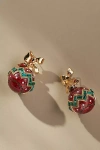 Baublebar Sleigh Bell Bling Bow & Ornament Drop Earrings In Gold Tone In Red