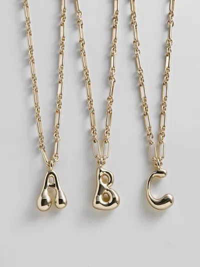 Baublebar Oversized Bubble Custom Initial Necklace In Gold