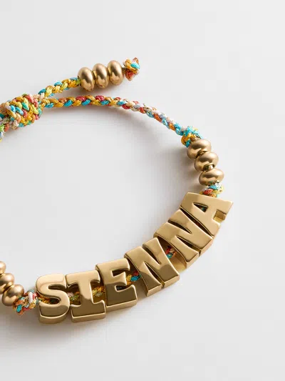 Baublebar Oversized Waterproof Custom Name Bracelet In Gold