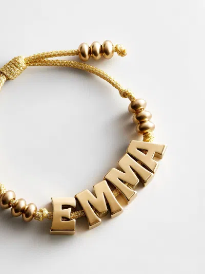 Baublebar Oversized Waterproof Custom Name Bracelet In Gold