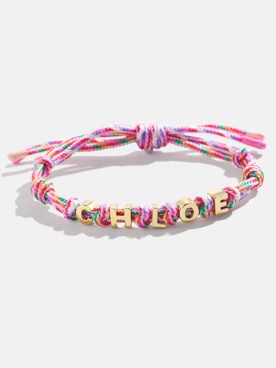 Baublebar Paracord Waterproof Custom Nameplate Bracelet In Pink