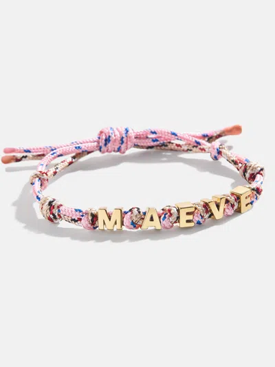 Baublebar Paracord Waterproof Custom Nameplate Bracelet In Pink