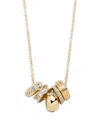 Baublebar Pave & Polished Multi Ring Charm Pendant Necklace, 19-22 In Gold
