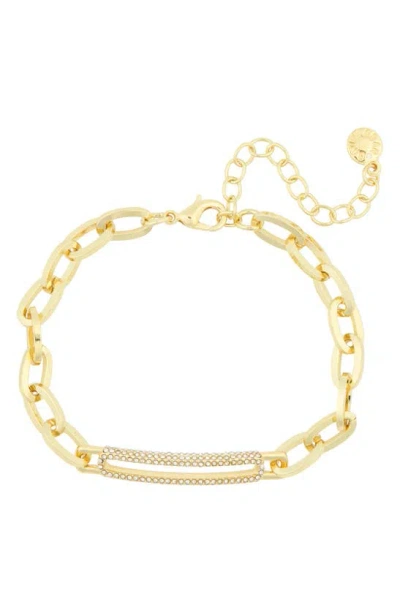 Baublebar Pavé Bar Chain Bracelet In Gold