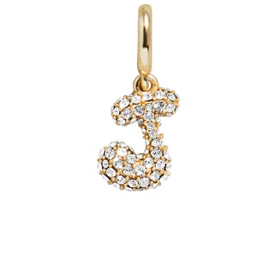 Baublebar Pave Bubble Initial Cluster Charm In Gold