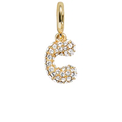 Baublebar Pave Bubble Initial Cluster Charm In Gold