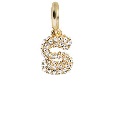 Baublebar Pave Bubble Initial Cluster Charm In Gold