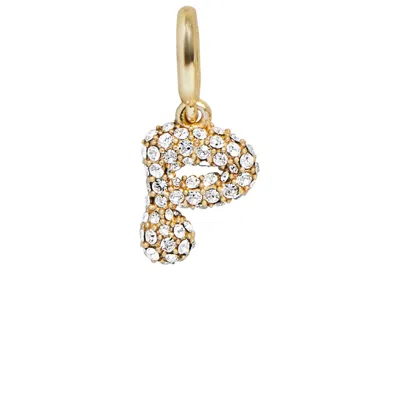 Baublebar Pave Bubble Initial Cluster Charm In Gold