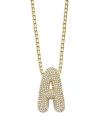 BAUBLEBAR PAVE BUBBLE INITIAL PENDANT NECKLACE, 18-21