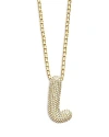 BAUBLEBAR PAVE BUBBLE INITIAL PENDANT NECKLACE, 18-21