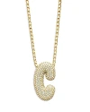 BAUBLEBAR PAVE BUBBLE INITIAL PENDANT NECKLACE, 18-21