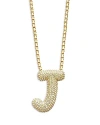 BAUBLEBAR PAVE BUBBLE INITIAL PENDANT NECKLACE, 18-21