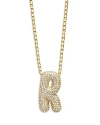 BAUBLEBAR PAVE BUBBLE INITIAL PENDANT NECKLACE, 18-21