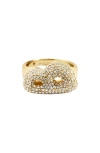 Baublebar Pavé Bubble Initial Ring In Gold
