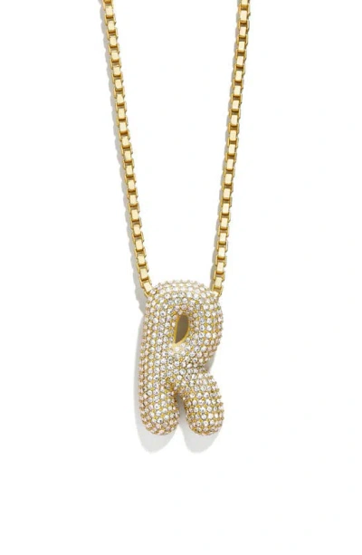 Baublebar Pavé Crystal Bubble Initial Pendant Necklace In R