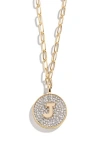 Baublebar Pavé Initial Pendant Necklace In Gold J