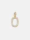Baublebar Pavé Initial Cluster Charm In Gold