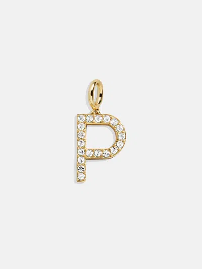 Baublebar Pavé Initial Cluster Charm In Gold