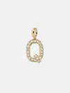 Baublebar Pavé Initial Cluster Charm In Gold