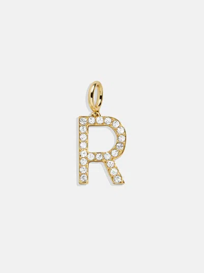 Baublebar Pavé Initial Cluster Charm In Gold