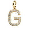 Baublebar Pavé Initial Cluster Charm In Gold