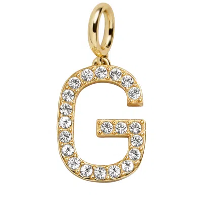 Baublebar Pavé Initial Cluster Charm In Gold