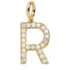Baublebar Pavé Initial Cluster Charm In Gold