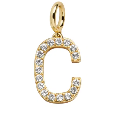 Baublebar Pavé Initial Cluster Charm In Gold