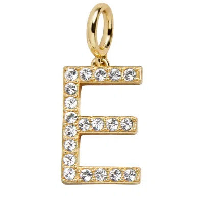 Baublebar Pavé Initial Cluster Charm In Gold