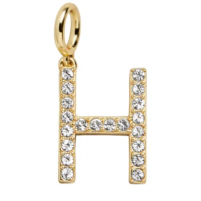 Baublebar Pavé Initial Cluster Charm In Gold