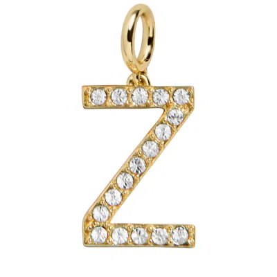 Baublebar Pavé Initial Cluster Charm In Gold