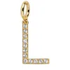 Baublebar Pavé Initial Cluster Charm In Gold