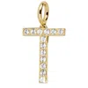 Baublebar Pavé Initial Cluster Charm In Gold